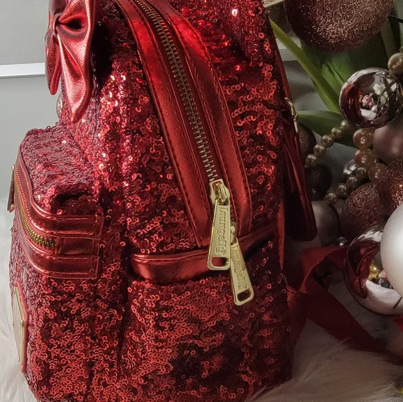 Loungefly Red Sequin Disney backpack Brand new